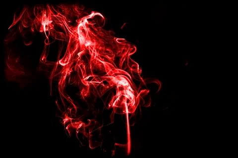 Red smoke isolated on back background Stock Photos