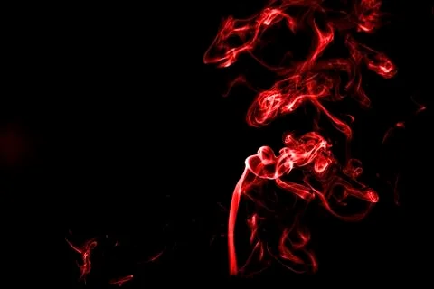 Red smoke isolated on back background Stock Photos