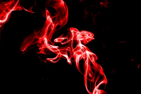 Red smoke isolated on back background Stock Photos