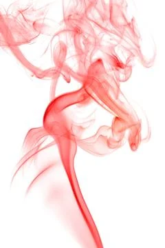 Red smoke isolated Stock Photos