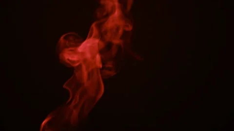 Red Smoke in Slow Motion. Flowing Abstract Sream in Dark background. Dramatic 库存影片 133160548