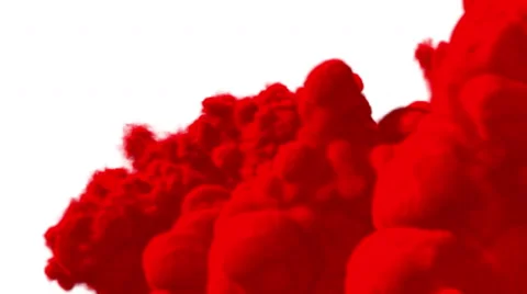 Red smoke, steam on a white background. 動画素材 65300581