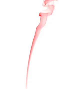 Red smoke on white background Stockfoto's
