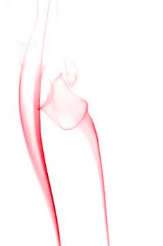 Red smoke on white background Foto stock
