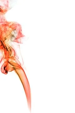 Red smoke on white background Stock Photos