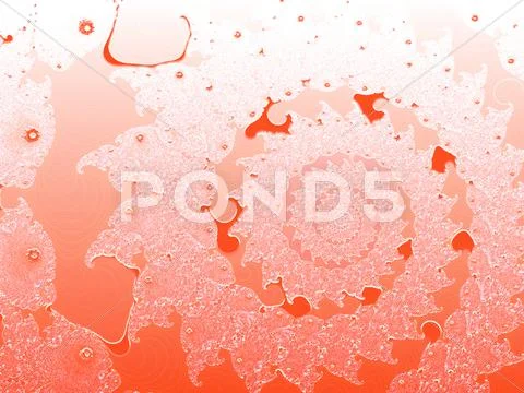 Red smooth 2d shallow fractal design Stock Photos