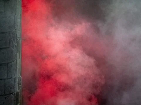 Red smooth smoke effect light background Stock Photos