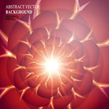 Red smooth twist light lines vector background. Eps 10 Stock Illustration