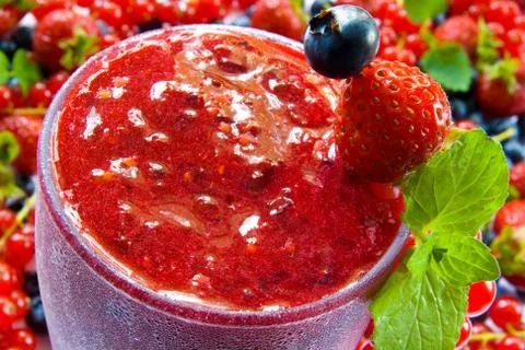 Red smoothie Stock Photos