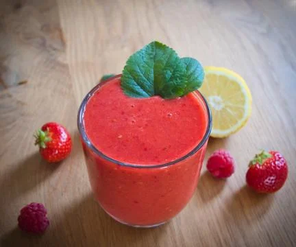 Red smoothie Stock Photos
