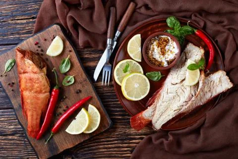 Red snapper served on a plate Stock Photos