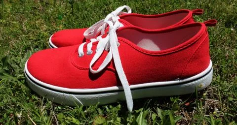 Red Sneakers Stock Photos
