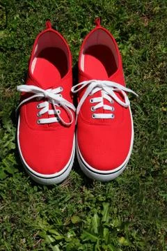Red Sneakers Stock Photos