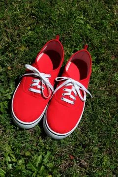 Red Sneakers Stock Photos