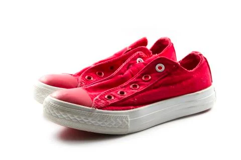 Red sneakers Stock Photos