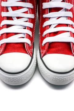 Red sneakers Stock Photos
