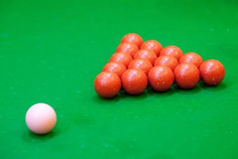 Red snooker balls Stock Photos