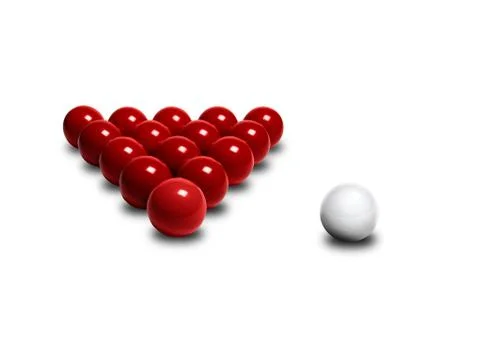 Red snooker balls Stock Photos
