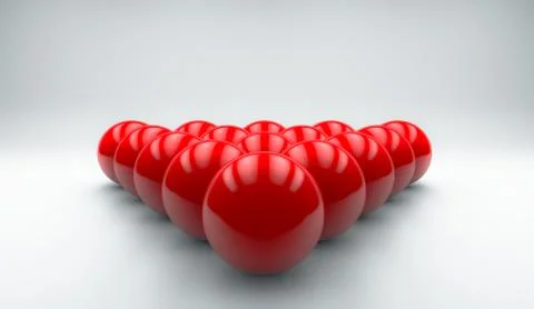 Red snooker balls set Stock Illustration