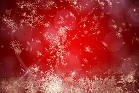 Red snow flake pattern design 스톡 일러스트
