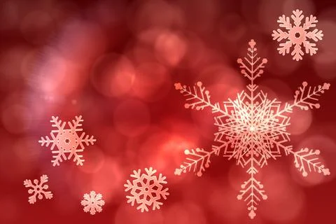 Red snow flake pattern design Foto stock