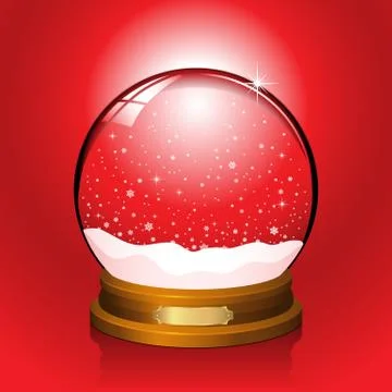 Red Snow Globe Stock Illustration