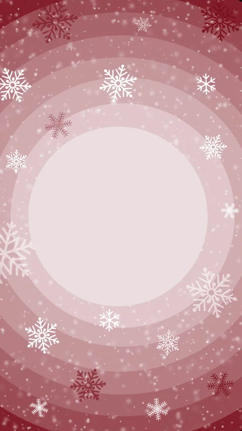 Red snowflake circle with layered rings. Stock Footage 323200082