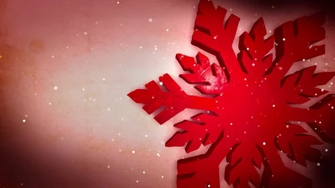Red Snowflake Stock Footage 123294415