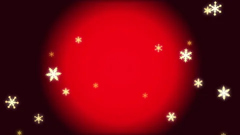 Red snowflake loop animation with falling winter snow texture element Stock Footage 346540566