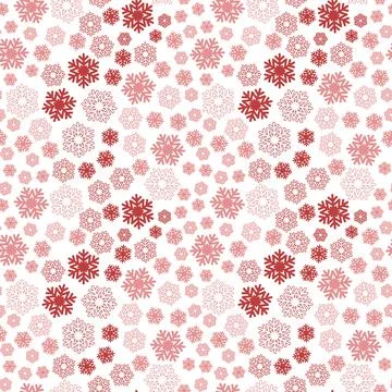 Red snowflake seamless pattern for Christmas holiday decoration. christmas .. Illustrazione stock