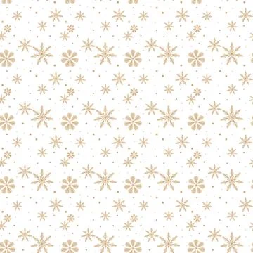 Red snowflake seamless pattern on transparent background eps10 Stock Illustration