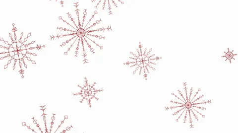 Red snowflakes loopable background Stock Footage 50797000
