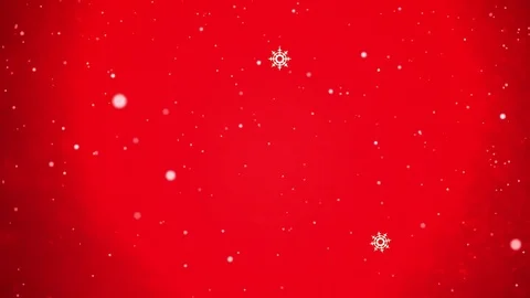 Red snowing animation Stock Footage 82618142
