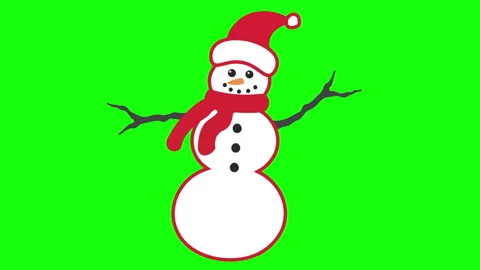 Red snowman element Stock Footage 260101504