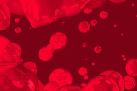 Red soap shiny bubbles or liquid abstract gradient background Stock Illustration