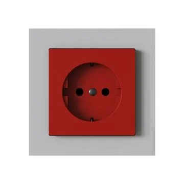 Red socket on a white background. Isolate. Stock Illustration