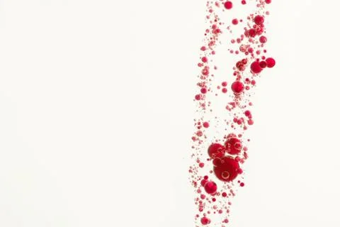 Red soda bubbles Stock Photos