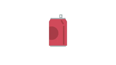 Red soda cans appearing on white background Stock Footage 313384751