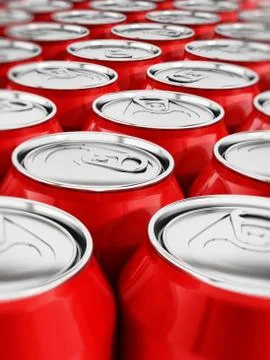 Red soda cans Stock Illustration