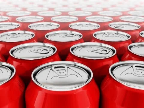 Red soda cans Stock Illustration