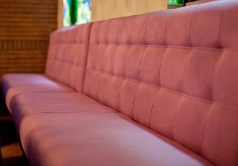 Red Sofa in the cafe Stock Photos