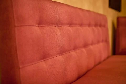 Red Sofa in the cafe Stock Photos