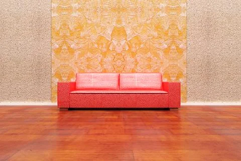 Red sofa Stock Illustration