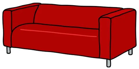 Red sofa Stock Illustration