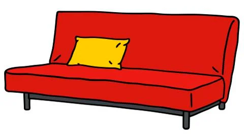 Red sofa Stock Illustration
