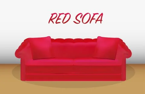 A Red sofa Stock Illustration