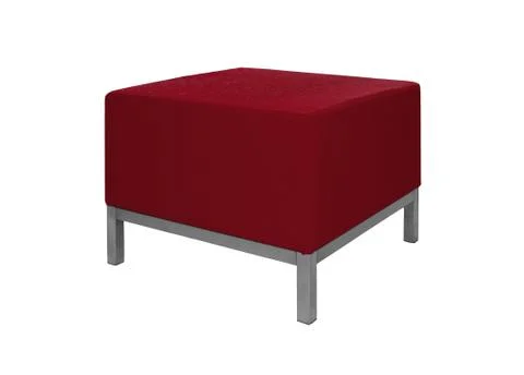 Red sofa isolated on white background Stock Photos