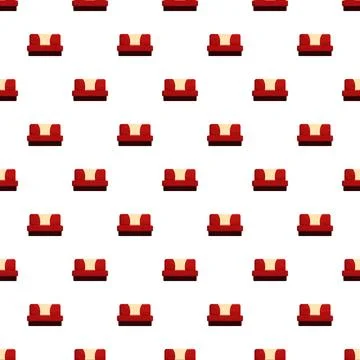 Red sofa pattern for seamless interior background design Stock-Illustration