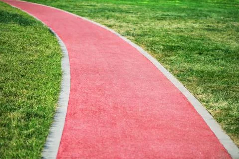 A red soft jogging track Stock Photos