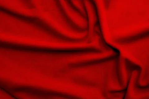 Red soft silk material background or texture Stock Photos